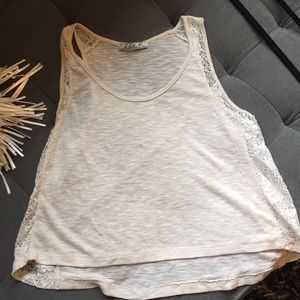 Cream Top with Lace Side detailing